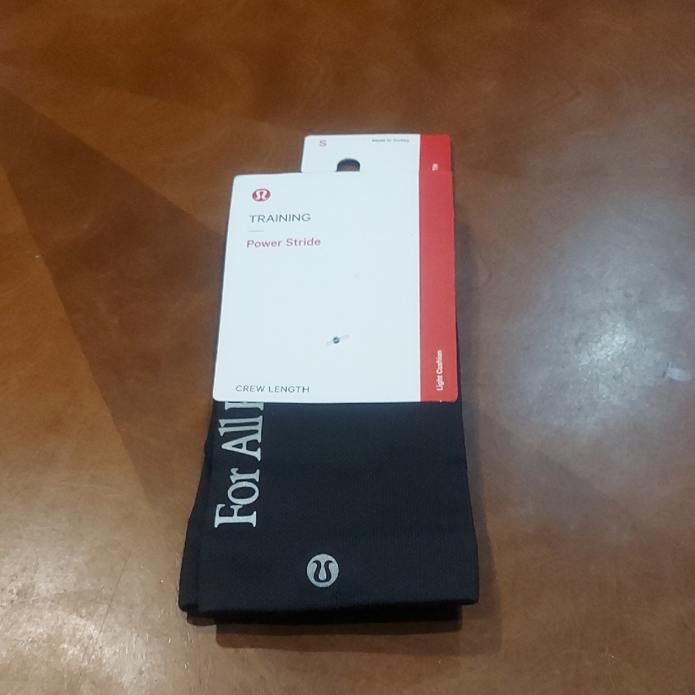 Lululemon Black Crew Length Socks